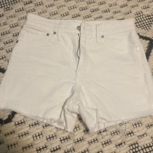 White madewell denim shorts
